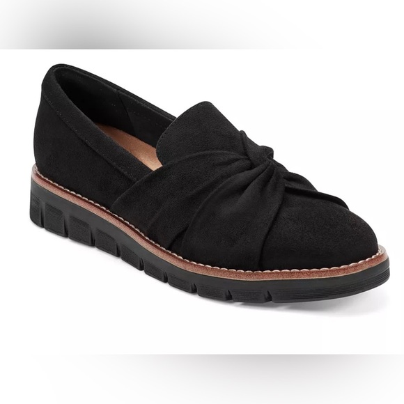 Easy Spirit Shoes - Easy Spirit Women's Vitalia eFlex Ruched Slip-On Loafers Black Size 6.5 NIB